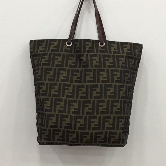Fendi Black and Brown Logo Tote - Picture 1 of 1